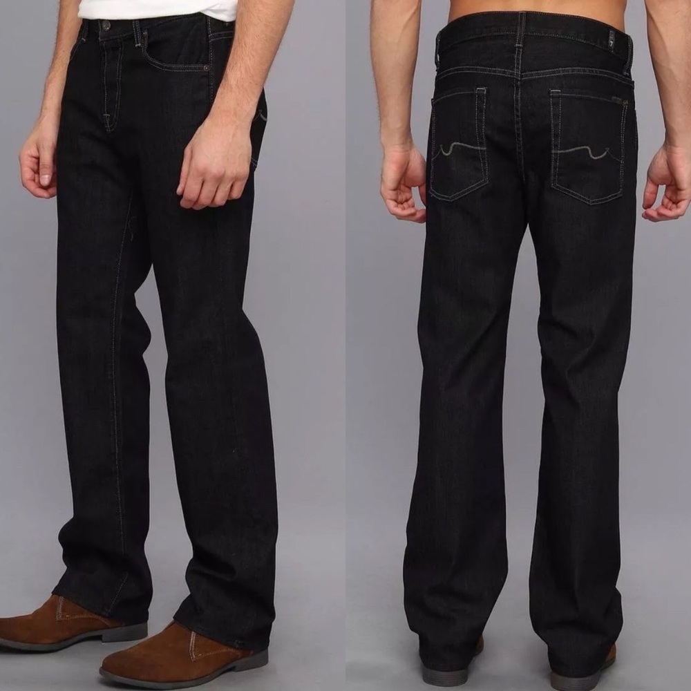 7 For All Mankind Relaxed Mens Jeans size 29 Dark Chester Wash New